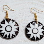 Warli-themed Wooden earrings
