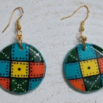 Abstract Wooden earrings