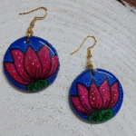 Lotus Wooden earrings