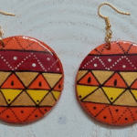 Abstract Wooden earrings