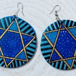 Abstract Wooden earrings