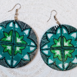 Mandala Wooden earrings